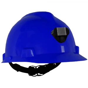 Casco Jockey con suspensión One Touch y Portalámpara con Portacable - Color Azul MSA